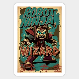 Robot Ninja Wizard Sticker